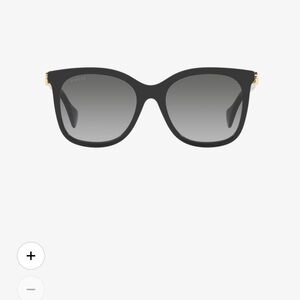 Gucci Black and Gold Sunglasses
